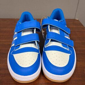 Adidas Kids Break Start Elastic Lace Basketball Sneakers Blue/White Sz 3